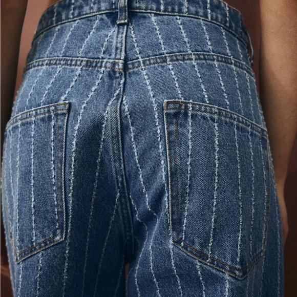 NWT H&M Creased Denim Pants - Size 2 - Picture 5 of 9